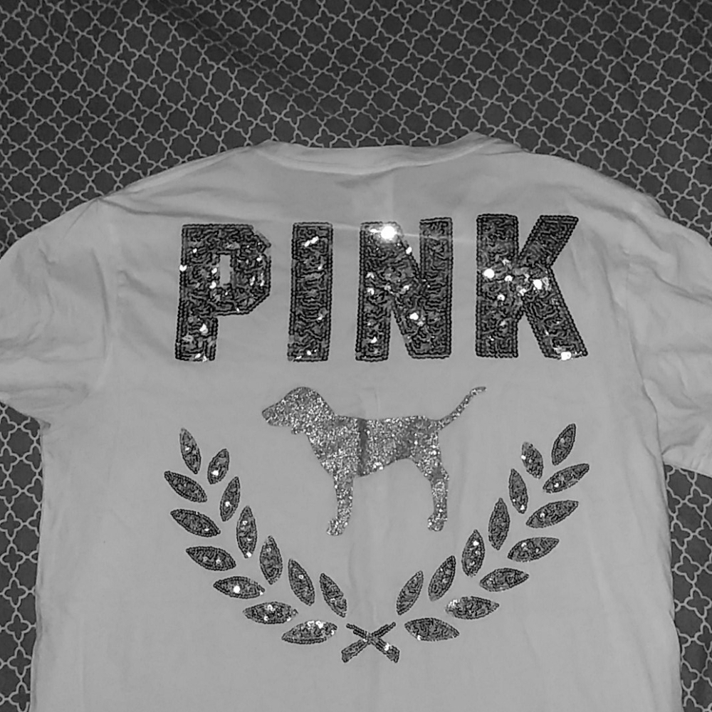 VS PINK Bling campus crew Tee